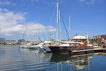Fototapeta na wymiar Marina at Fisherman's Wharf, Victoria
