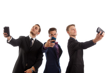 Three guy selfies