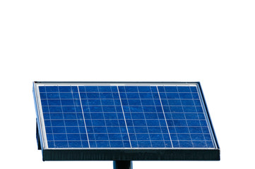 Electric Solar cell, solar energy, photovoltaic panel isolated on white background. Solar Energy is clean energy to safe world.
