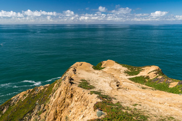 Overview of Pacific Ocean Coastline at Half Moon Bay, California, North America, USA