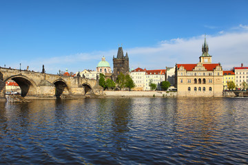 Fototapeta na wymiar Charles Bridge,Prague, Czech Republic.