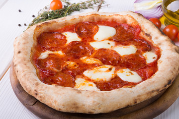 Whole pepperoni pizza