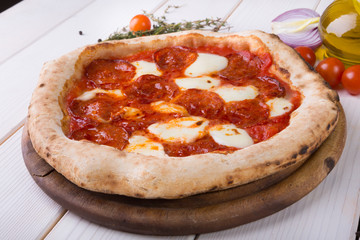 Whole pepperoni pizza