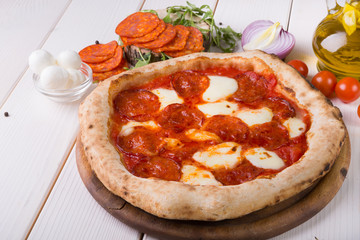 Whole pepperoni pizza