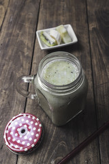 fruit smoothie on table