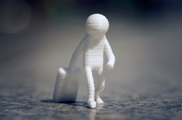 Obraz premium Man With Suitcase Concept