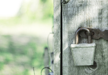 Castle on a wooden background