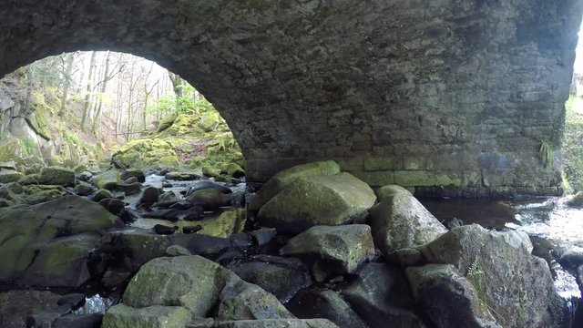 Below an old irish bridge