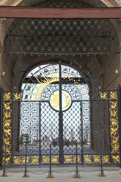 Gate of Soyembika Tower in Kazan Kremlin, Tatarstan republic. Russia