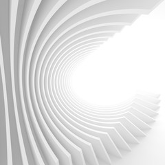 Fototapeta premium Abstrakcjonistyczny architektury tło. Biały okrągły tunel