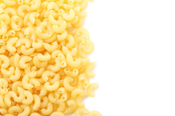 Pasta penne on a white background