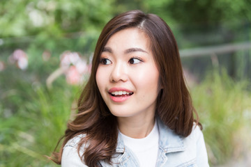 Fototapeta premium Young asian lady portrait