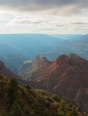 Fototapeta premium Incredible Landscape of Grand Canyon with the Colorado River visible during dusk