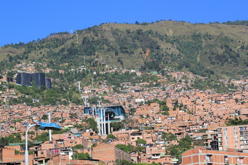 Panorámica del sector oriental de la ciudad. Medellín, Antioquia, Colombia.