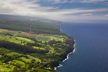 Luftaufnahme der Ostküste von Big Island, Hawaii, USA.