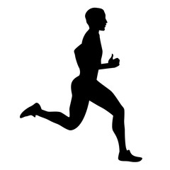 male running silhouette