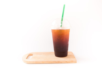 ice black coffee isolate on white background
