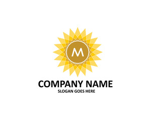 M Letter Sun Logo