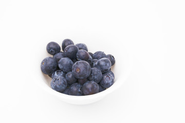 natural cranberries isolated on white background