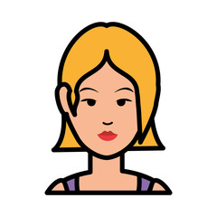 Woman cute cartoon icon vector illustration graphic design