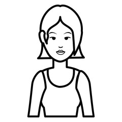 Woman cute cartoon icon vector illustration graphic design