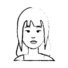 Woman cute cartoon icon vector illustration graphic design