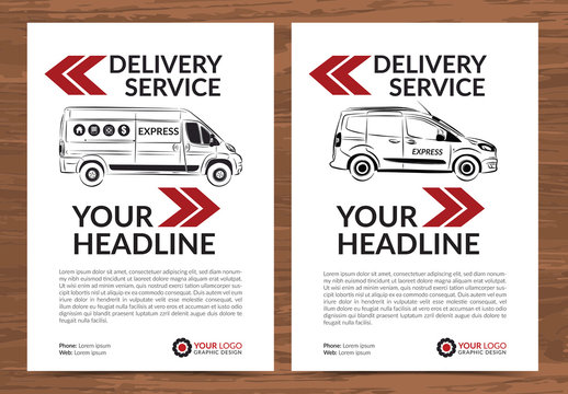 Delivery Service Flyer Layout 1