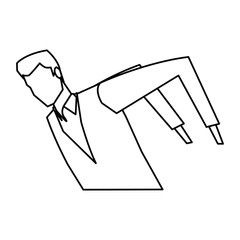 business man manager work dynamic vector illustration