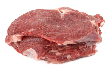 beef on a white background