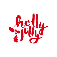 Merry christmas text quote lettering illustration