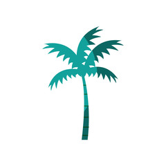 tropical palm icon over white background. vector illustration