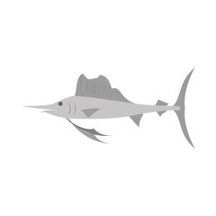 swordfish icon over white background. vector illustration