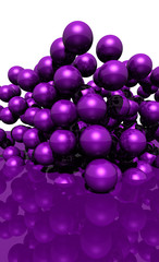 concept industrie - billes violettes