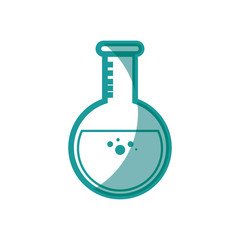 chemical flask icon over white background. vector illustration