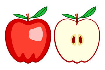 Red apple icon illustration