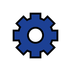 gear wheel icon over white background. vector illustration