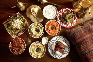Variety of Lebanese Food