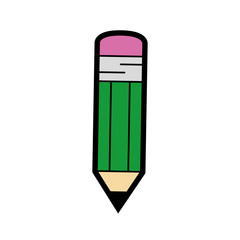 pencil icon over white background. vector illustration
