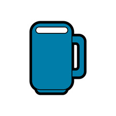 coffee mug icon over white background. vector illustration