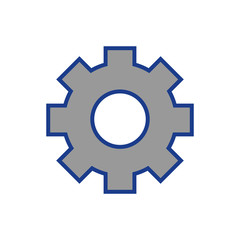 gear wheel icon over white background. vector illustration