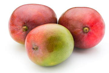 Mango fruit isolated on white background .