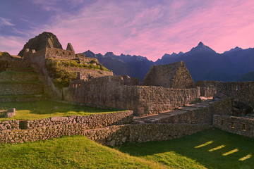 Beautiful morning in Machu Picchu - obrazy, fototapety, plakaty