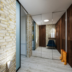 modern design of a hall