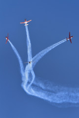 Synchronized flight of 4 planes in the team during Israeli 69st independent day 