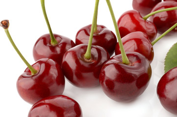 Cherry on white background