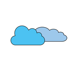 Weather clouds symbol icon vector illustration graphic design