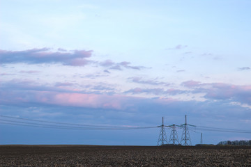 Summer evening sky - warm background