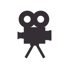 video camera icon over white background. vector illustration