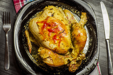 Baked chicken in the oven