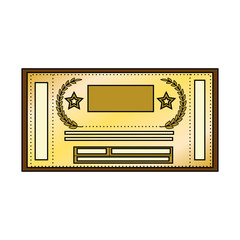 entertainment ticket icon over white background. colorful design. vector illustration